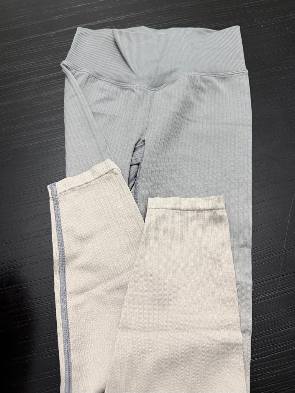 PINK Victoria's Secret Ribbed High-Waist Leggings - Light Gray - Picture 2 of 3
